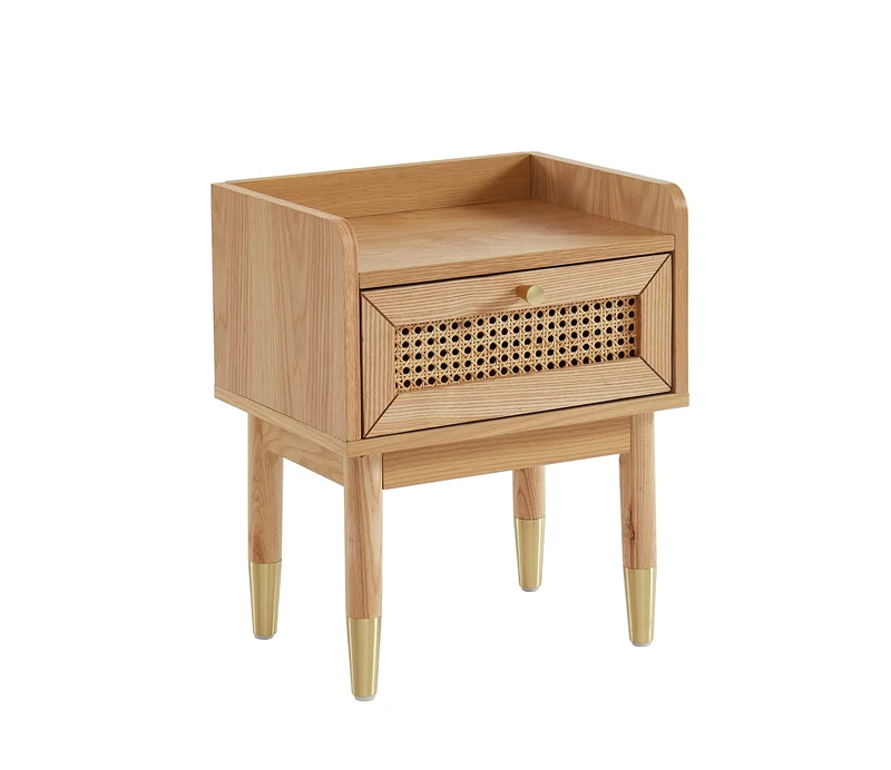 BAÏTA Leon06 Bedside Table, Wood, Oak, L40 cm