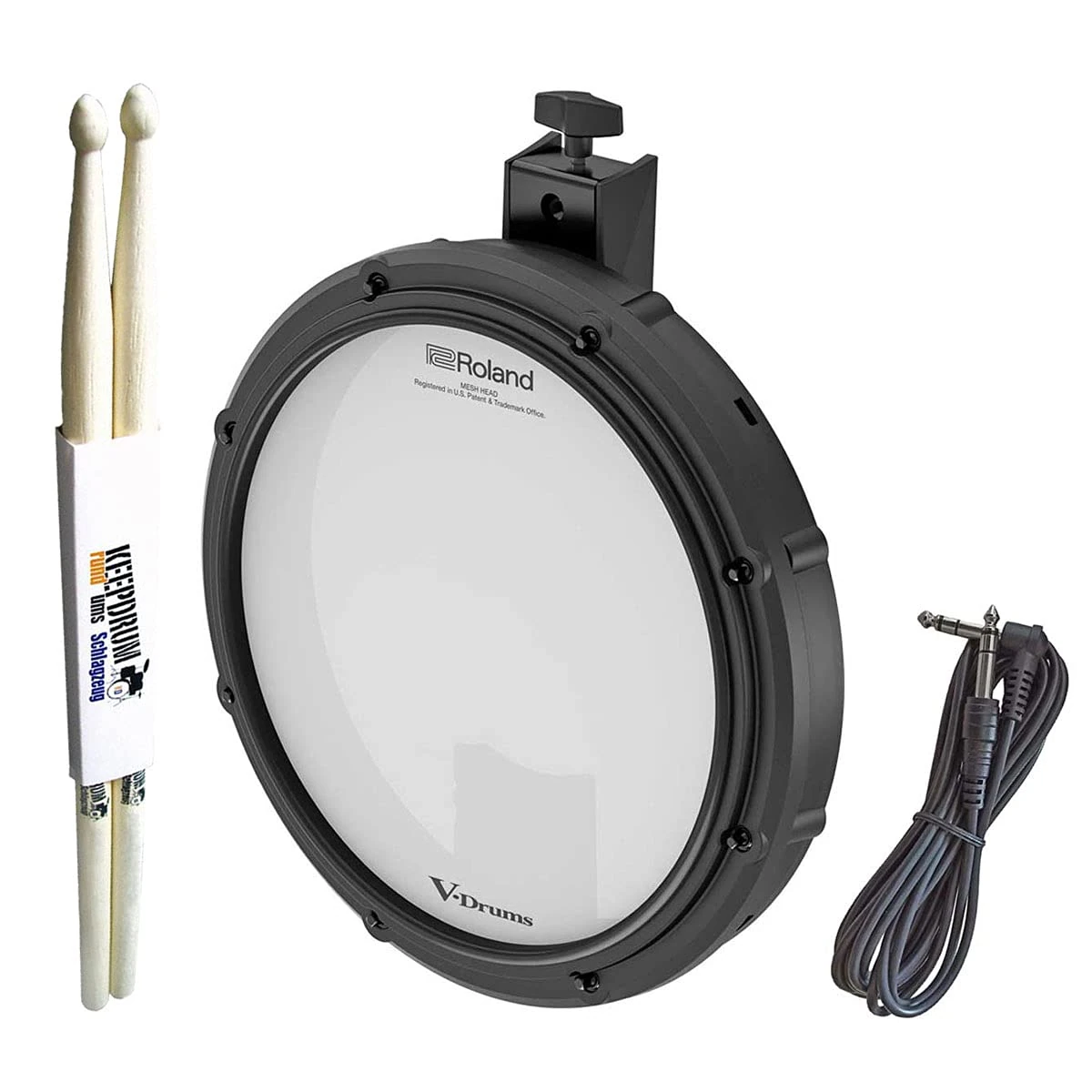 Roland PDX-12 V-Pad 12 Inch for Snare and Toms + Keepdrum Drumsticks
