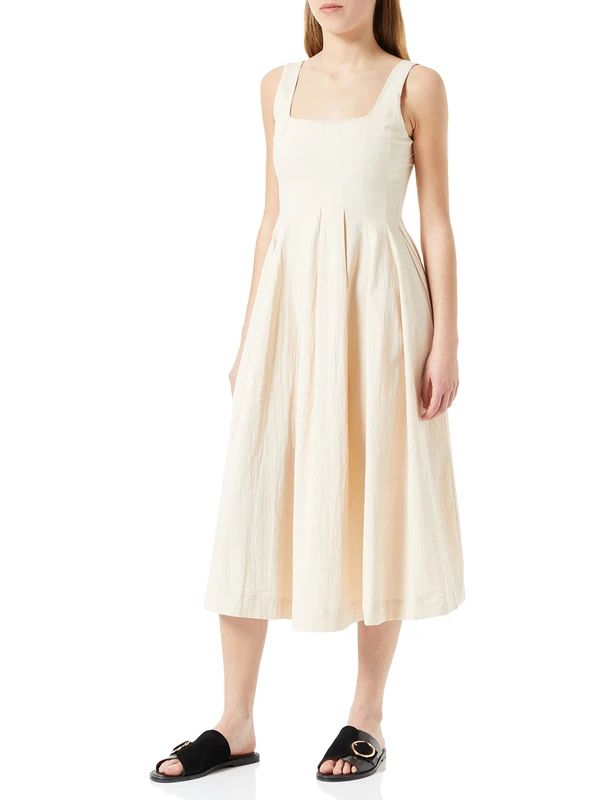 Sisley Women's Dress 4TIJLV01C, Creamy White 0M5, 32