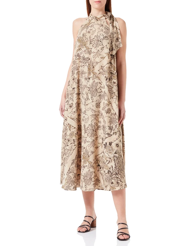 Sisley Women's Dress 4PYXLV01G, Beige 78F, 34