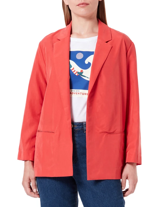 Sisley Women's Jacket 28J6LW007, Red 29L, 38