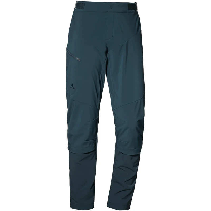 Schöffel Women's Hybrid Pants Tree Run L, Rainproof, Windproof MTB Trousers with 4-Way Stretch, Robust Cycling Trousers with Ventilation Zips, Breathable Outdoor Trousers, Black, 40