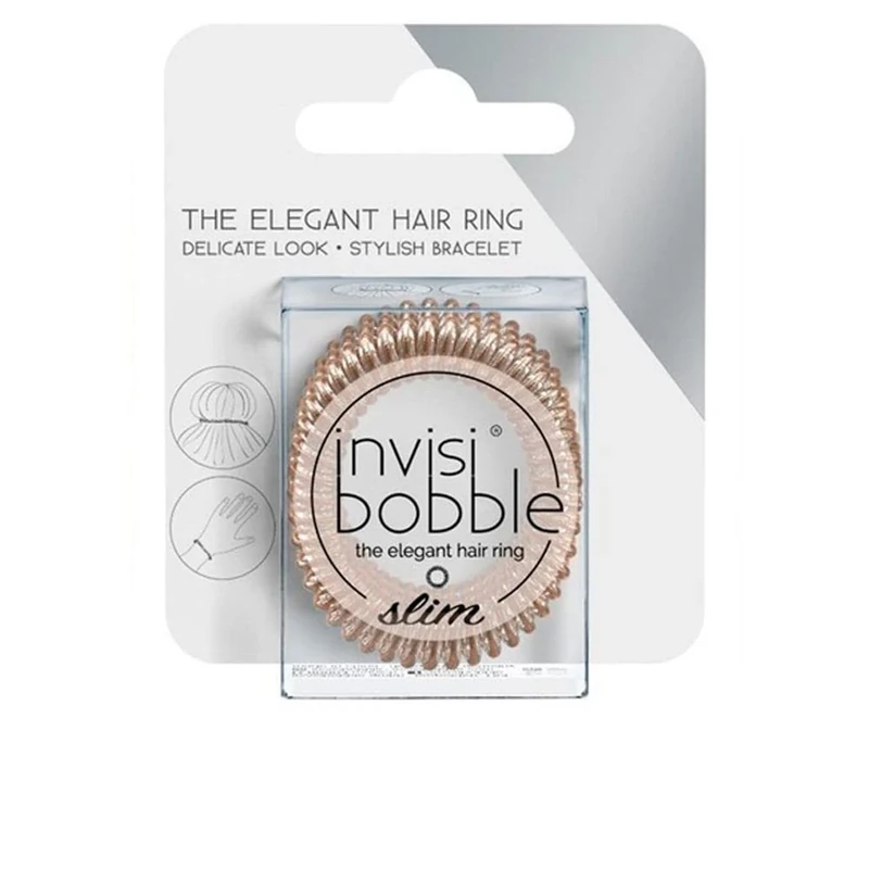 Invisibobble Slim Bronze Me Pretty Hair Ties, Pack of 3