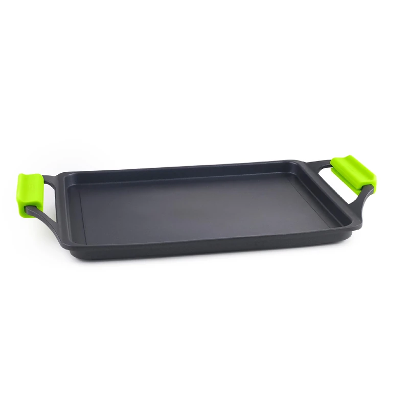 IBILI New Essential Griddle, 33 x 24 cm, Cast Aluminium, Non-Stick, Suitable for Induction Hobs