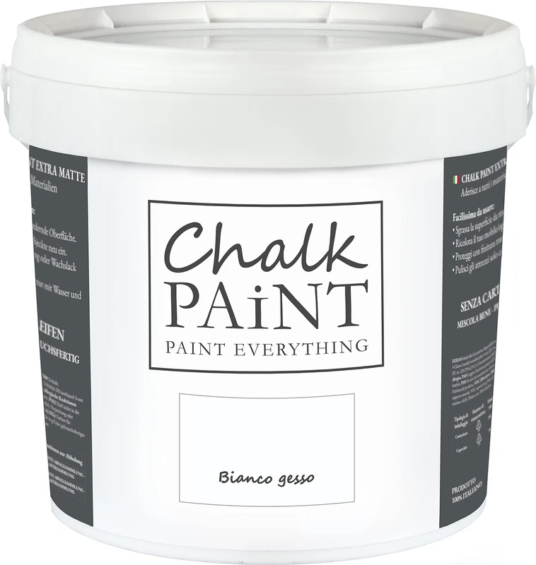 Chalk Paint Everything® Bianco Gesso (Chalk White) – 5 l Water-Based Chalk Paint for Shabby Chic Furniture, Décor, and Upcycling Projects – Non-Toxic, Easy to Apply