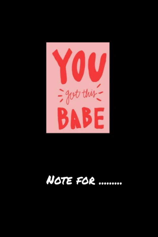 geterter-you got this babe - 120 pages College Ruled Notebook Lined School Journal for girl boy teen