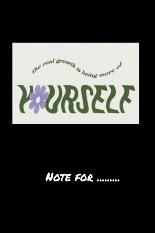 iibbbcc-the real growth is being more of yourself- 120 pages College Ruled Notebook Lined School Journal for girl boy teen