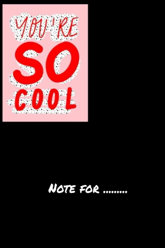 fdsfwqerfs-you are so cool - 120 pages College Ruled Notebook Lined School Journal for girl boy teen