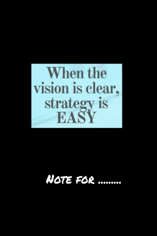 jjjytuyt-when the vision is clear strategy is easy - 120 pages College Ruled Notebook Lined School Journal for girl boy teen