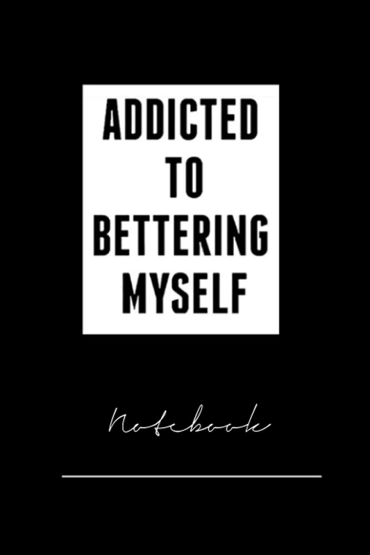 ytyiib99er-addicted to bettering myself - 120 pages College Ruled Notebook Lined School Journal for girl boy teen