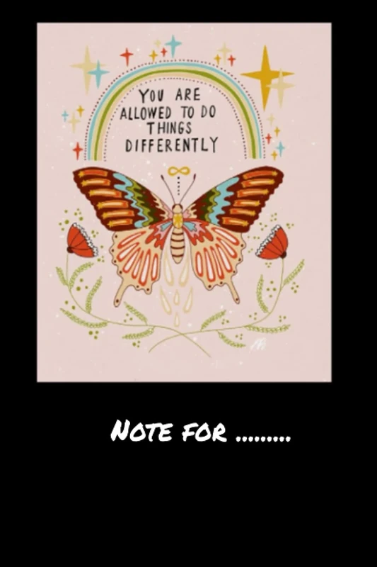 fggerger-you are allowed to do things defferently- 120 pages College Ruled Notebook Lined School Journal for girl boy teen