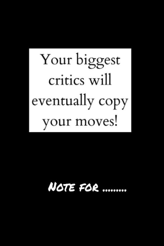 ffwerwqwq-your biggest critcs will eventually copu your moves - 120 pages College Ruled Notebook Lined School Journal for girl boy teen