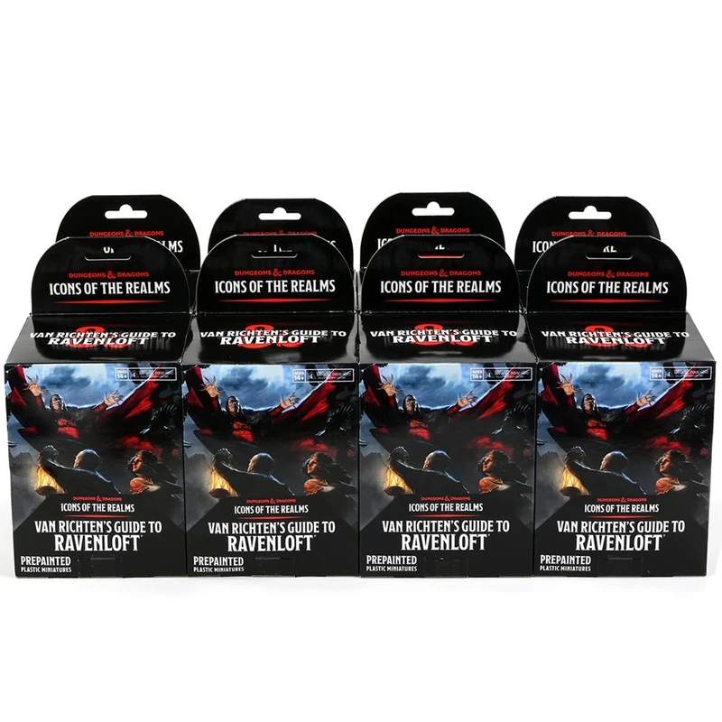 WizKids Dungeons and Dragons Icons of the Realms - Van Richten's Guide to Ravenloft (Set 21) 8 Ct, Booster Brick, DnD Miniatures