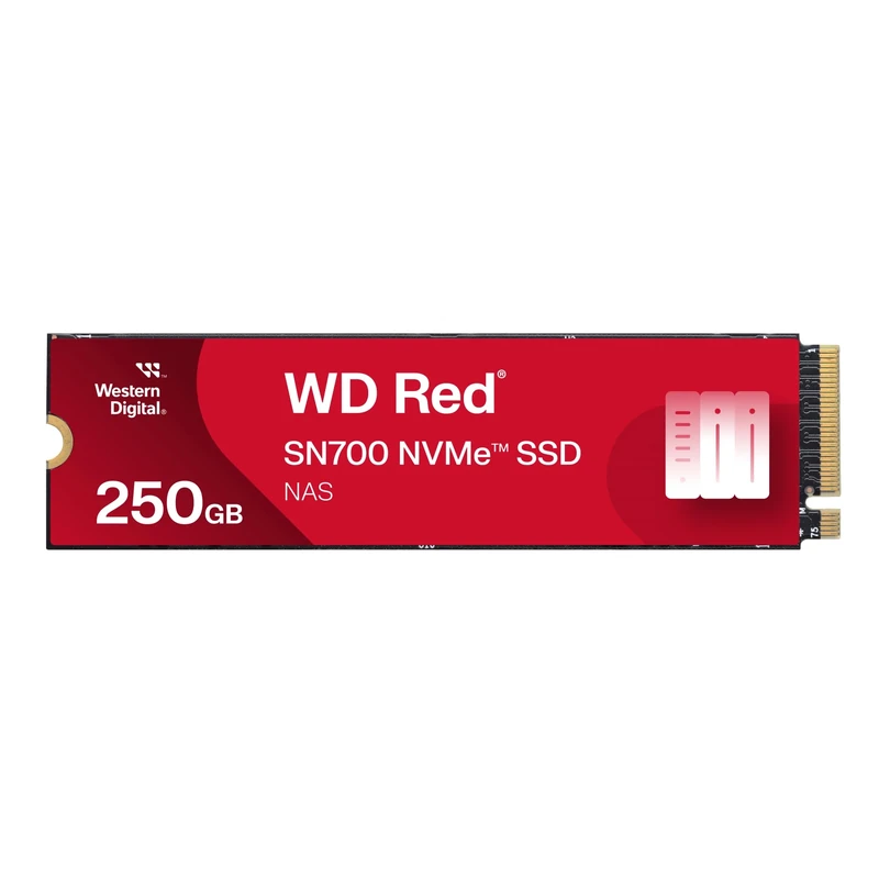WD Red SN700 250GB NVMe SSD for NAS devices, with robust system responsiveness and exceptional I/O performance