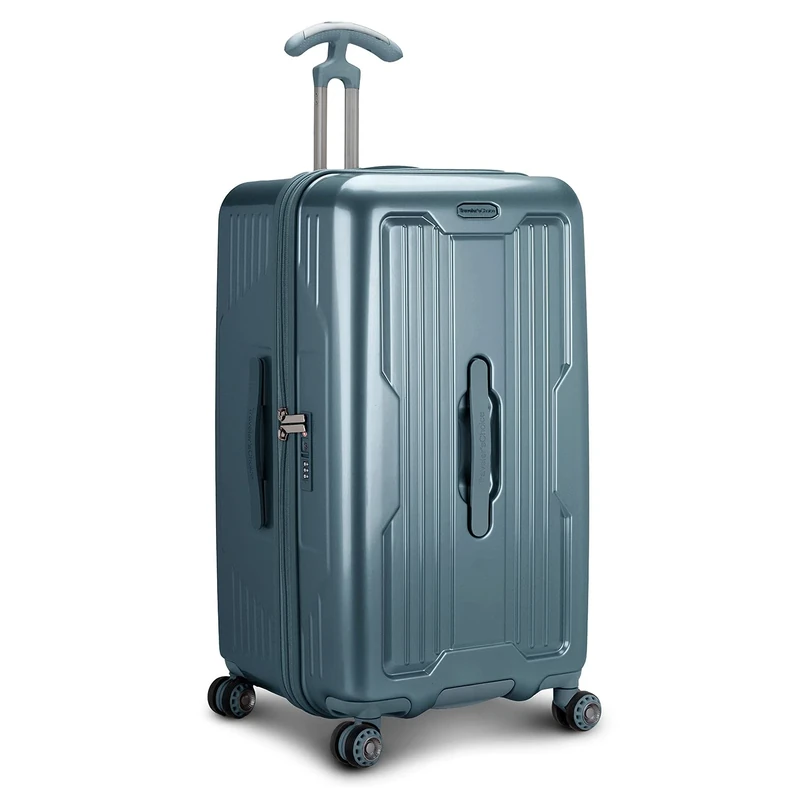 Traveler's Choice Ultimax Ii 26" Medium Trunk Spinner Luggage, Teal, Checked 26-Inch, Ultimax Ii 26" Medium Trunk Spinner Luggage