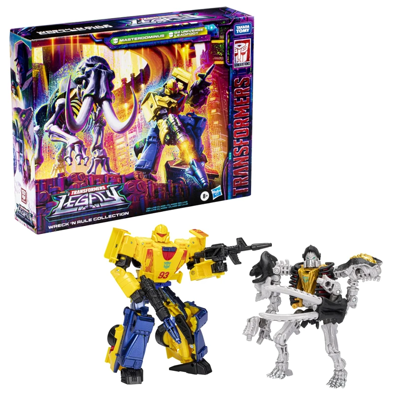 Transformers Generations Legacy Wreck ‘N Rule Collection G2 Universe Leadfoot and Masterdominus, Ages 8 and Up, 14 cm, Multicolor (F3079)
