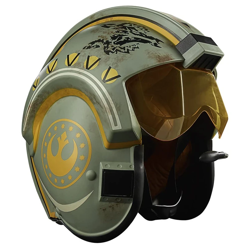 Star Wars Hasbro The Black Series Trapper Wolf Electronic Helmet The Mandalorian Roleplay Full-Scale Lights, Sounds, Multicolor (F5549)