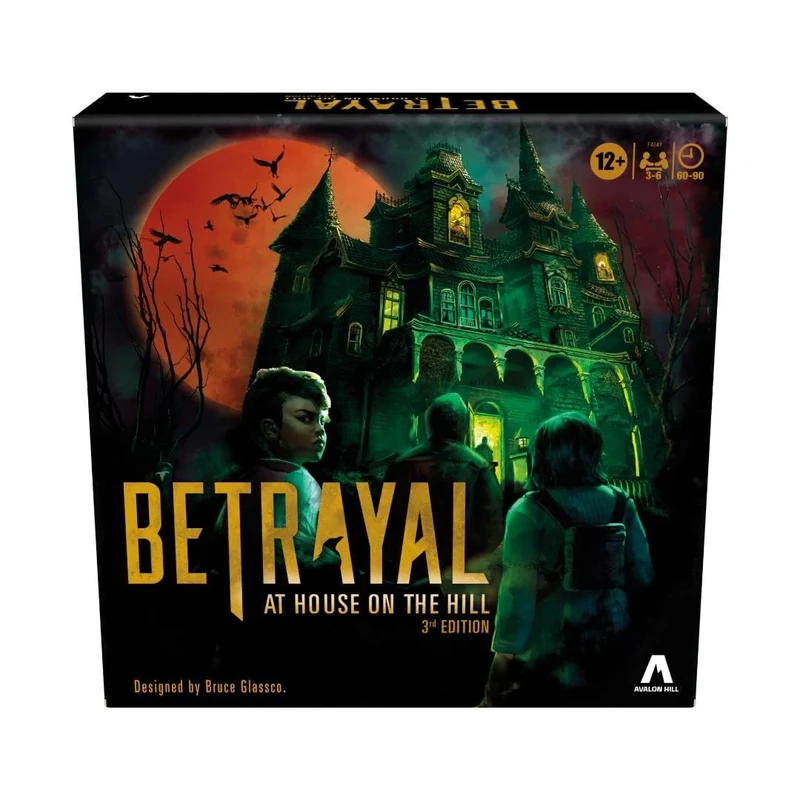 Hasbro Gaming F4541 Avalon Betrayal at House on The Hill 3rd Edition Cooperative Board Game, for Ages 12 and Up for 3-6 Players, Multi-Colour, One Size