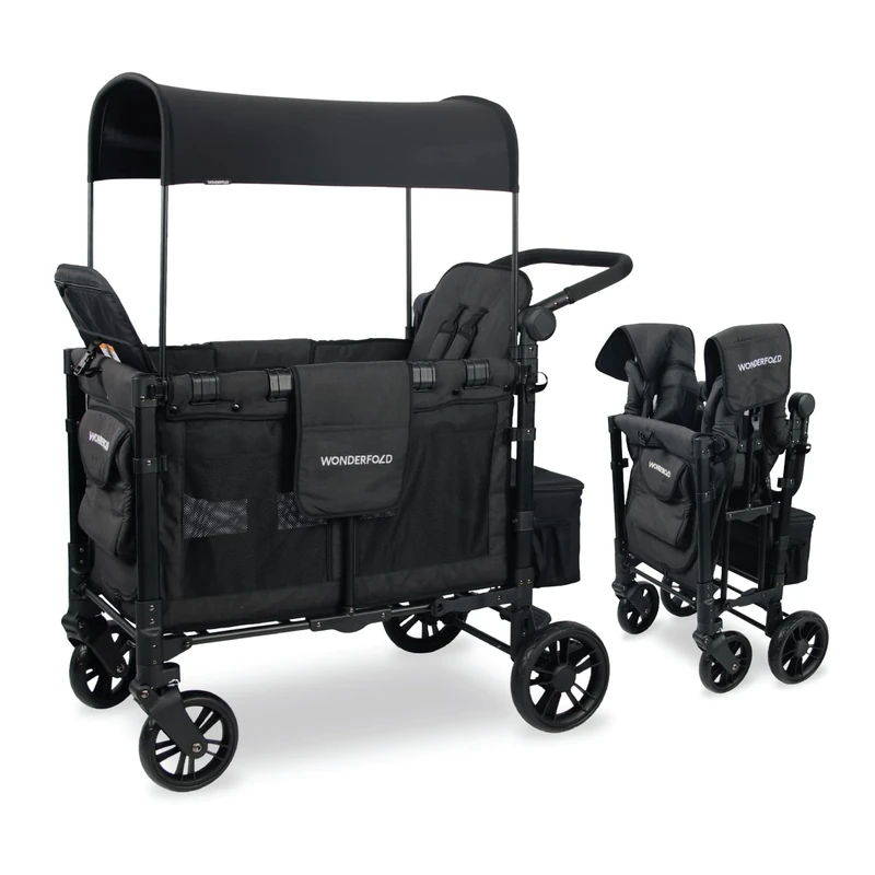 WonderFold W2 Elite Stroller Wagon Volcanic Black