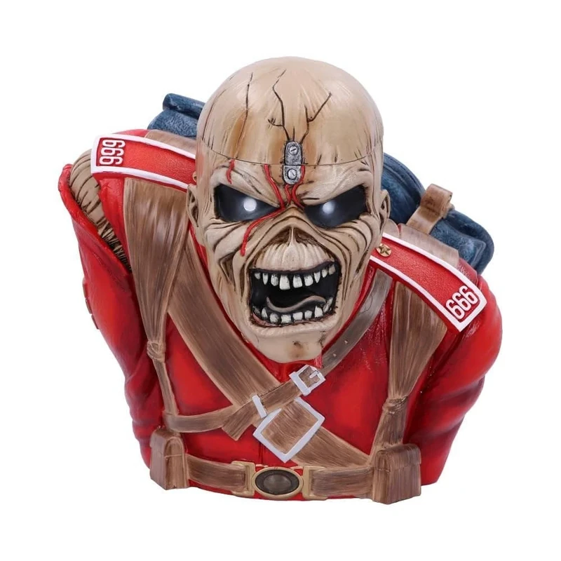 Nemesis Now Iron Maiden The Trooper Bust Box 26.5cm (Large), Resin, Officially Licensed Iron Maiden Bust Box, Perfect For Storing Your Belongings, Cast in High-Quality Resin, Expertly Hand-Painted