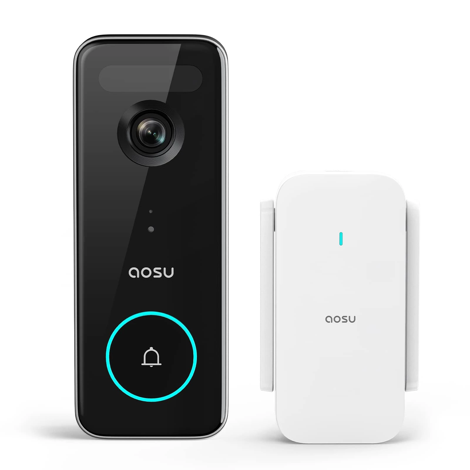 aosu Video Doorbell Wireless, 5MP UHD, Triple Motion Detection Doorbell Camera with 2.4/5 GHz WiFi, 180-Day Battery Life, 2 Month Local Storage, WiFi Homebase, Work with Alexa, 8G Built-in