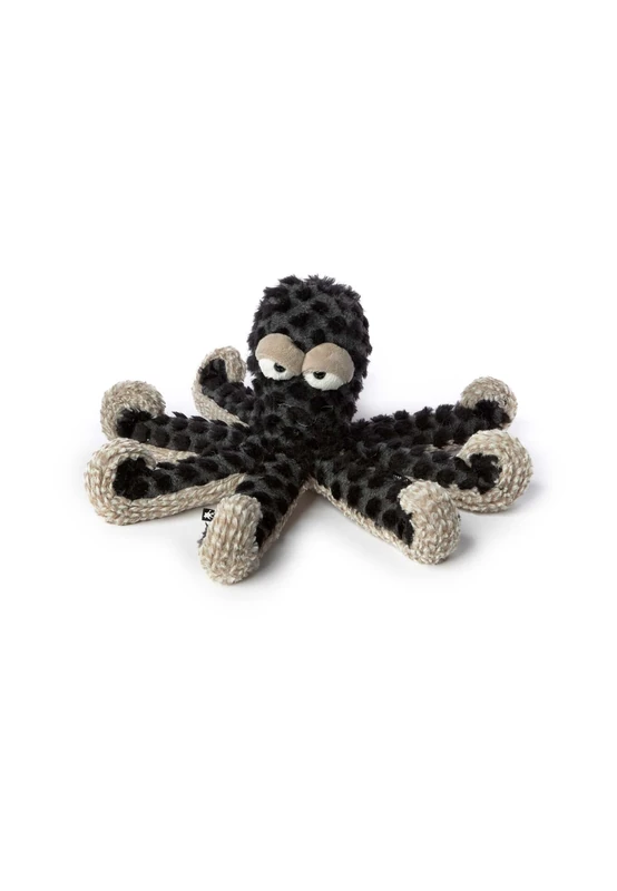 Sigikid 39638 Deep Water Dandy BeastsTown Octopus for Girls, Boys and Adults, Cuddly Toy, Recommended from 2 Years, Grey/Black/Octopus