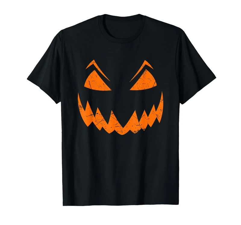 Pumpkin Face Vintage Halloween Costume T-Shirt