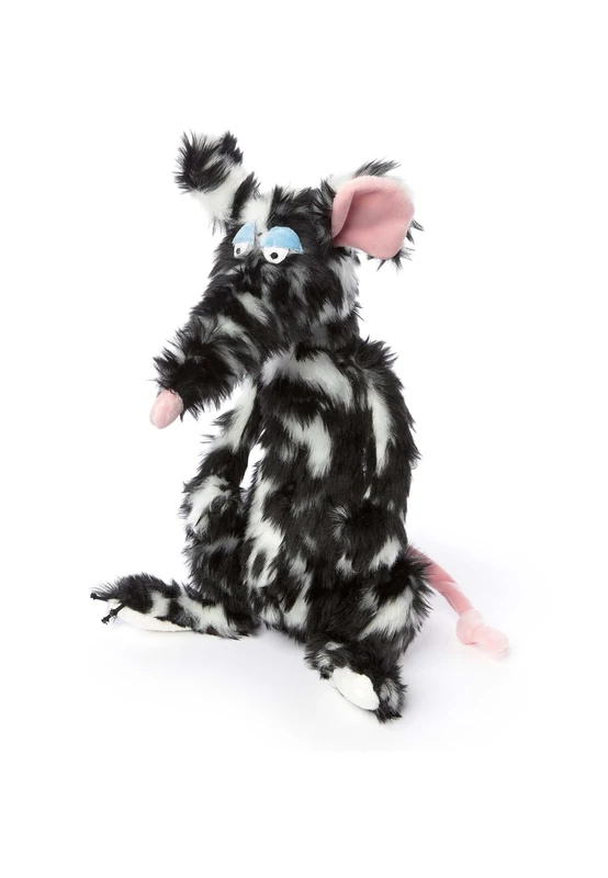 Sigikid 39609 Schiggi Miggi BeastsTown Rat for Girls, Boys and Adults, Cuddly Toy, Recommended from 3 Years, Black/White/Rat - Image 1