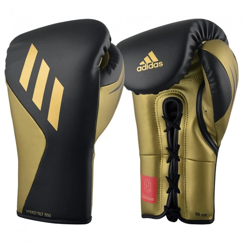 adidas Men's Tilt 350 Boxing Gloves - Black/Gold, 12oz EU