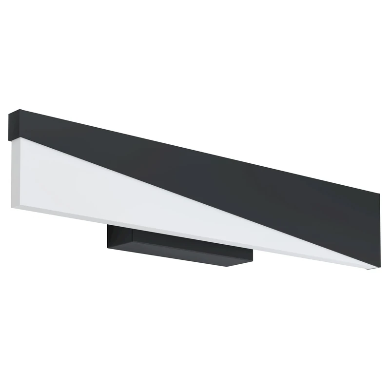 Eglo LED Wall Light Isidro, Indoor lamp Made of Black Metal and Satin Plastic, Living Room and Hallway Lighting Fixture, Warm White