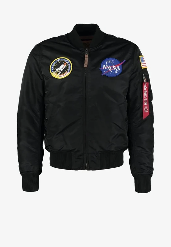 Alpha Industries Unisex Kid's MA-1 VF NASA Bomber Jacket Teens, Black, 158-164