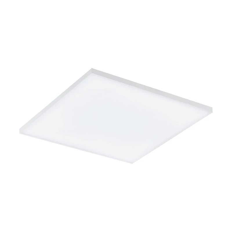 Eglo LED Flush Ceiling Light Turcona-CCT, dimmable Lighting with Remote Control, Colour Changing (Warm, Neutral, Cool White) LED Panel Made of Metal and White Plastic, 17 inches
