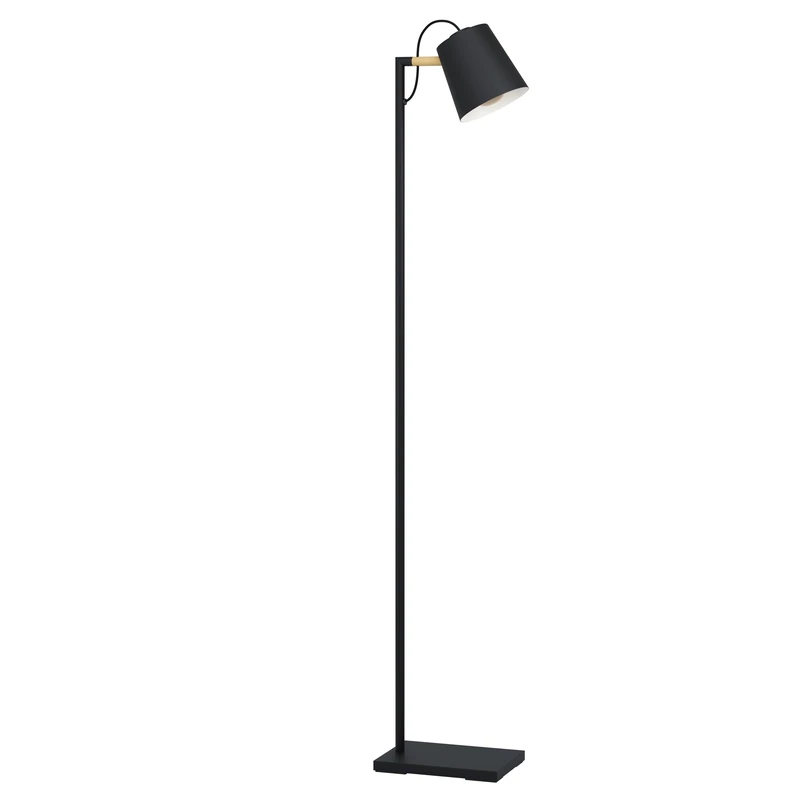 Eglo Floor lamp Lacey, New Nordic Living Room lamp, Metal Black and Cream