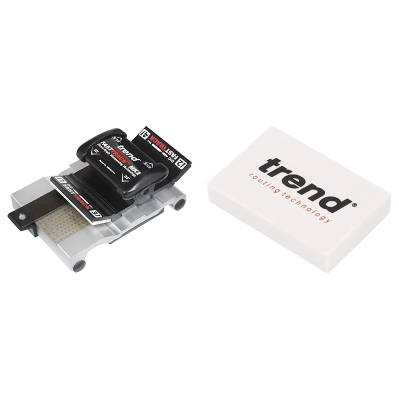 Trend FTS/KIT/MK2B Fast Track MK2 Fixed Angle Sharpening Technology & DWS/CB/A Diamond Stone Cleaning Block, White