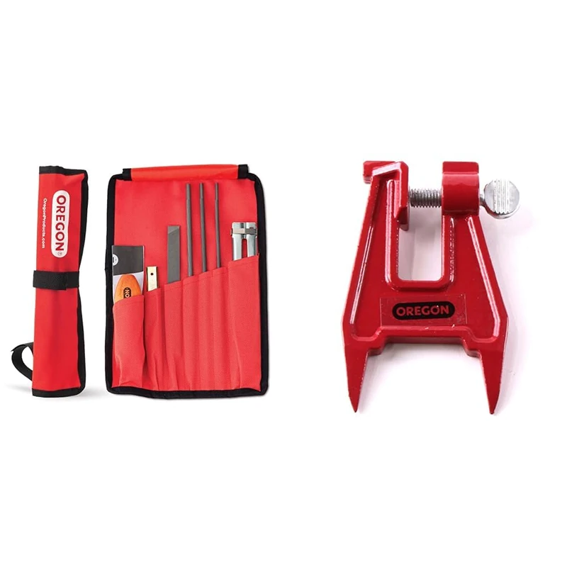 Oregon Chainsaw Field Sharpening Kit (617067) and Filing Stump Vise