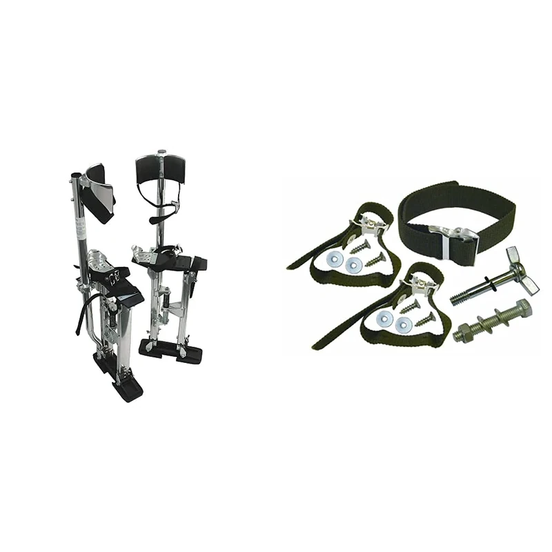 Faithfull FAISTILTS Lightweight Aluminium Decorators Stilts 450-750mm (18-30in) with Carry Bag & FAISTILTSSP Decorators Stilts Spares Pack