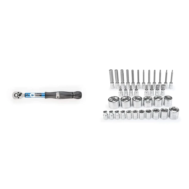 Park Tool TW-5.2 Torque Wrench 2 14 Nm Drive Tool 3/8-Inch & SBS-3 Socket and Bit Set Tool