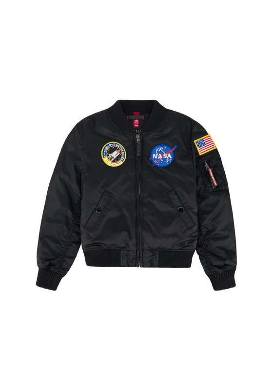 Alpha Industries Unisex Kids MA-1 VF NASA Black 12 Years