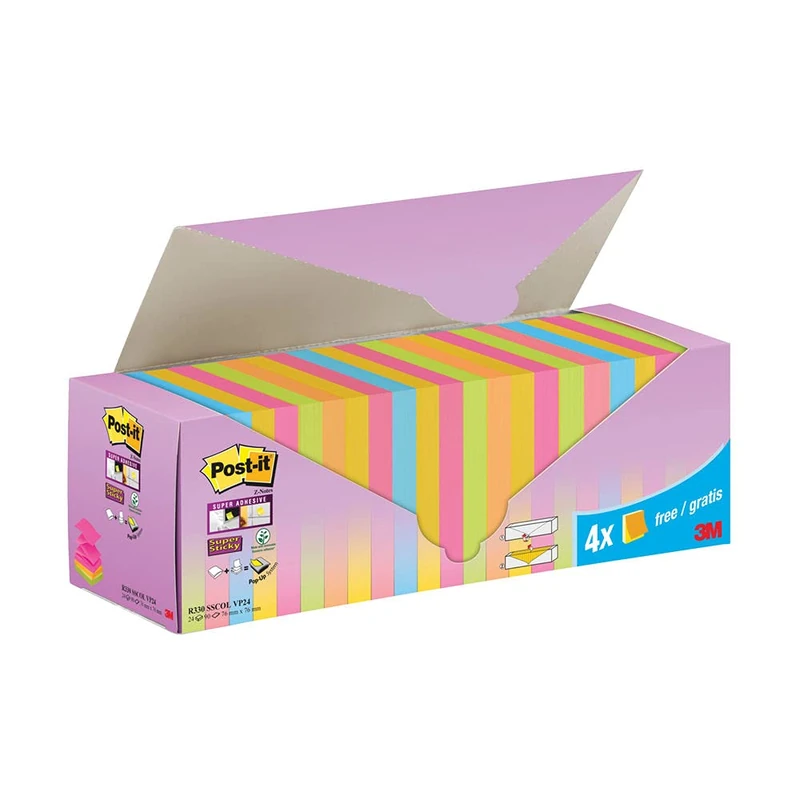 Post-it Sticky Z-Notes Colour Cabinet 76x76mm