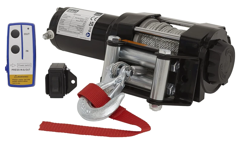 Sealey ATV Winch 1000kg Line Pull 12V - Wireless - ATV1000W