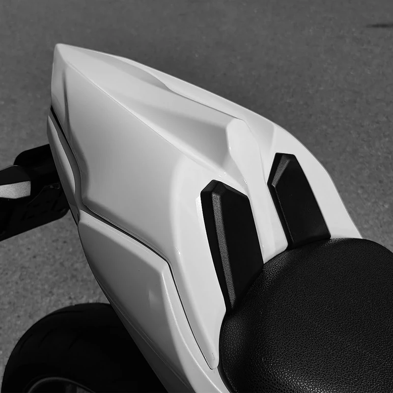 Midimttop Rear Seat Cover Cowl Passenger Pillion Tail Solo Seat Cowl Fairing Compatible with Ka-wa-sa-ki Z650 NINJA 650 Accessories 2017 2018 2019 2020 2021 (White)
