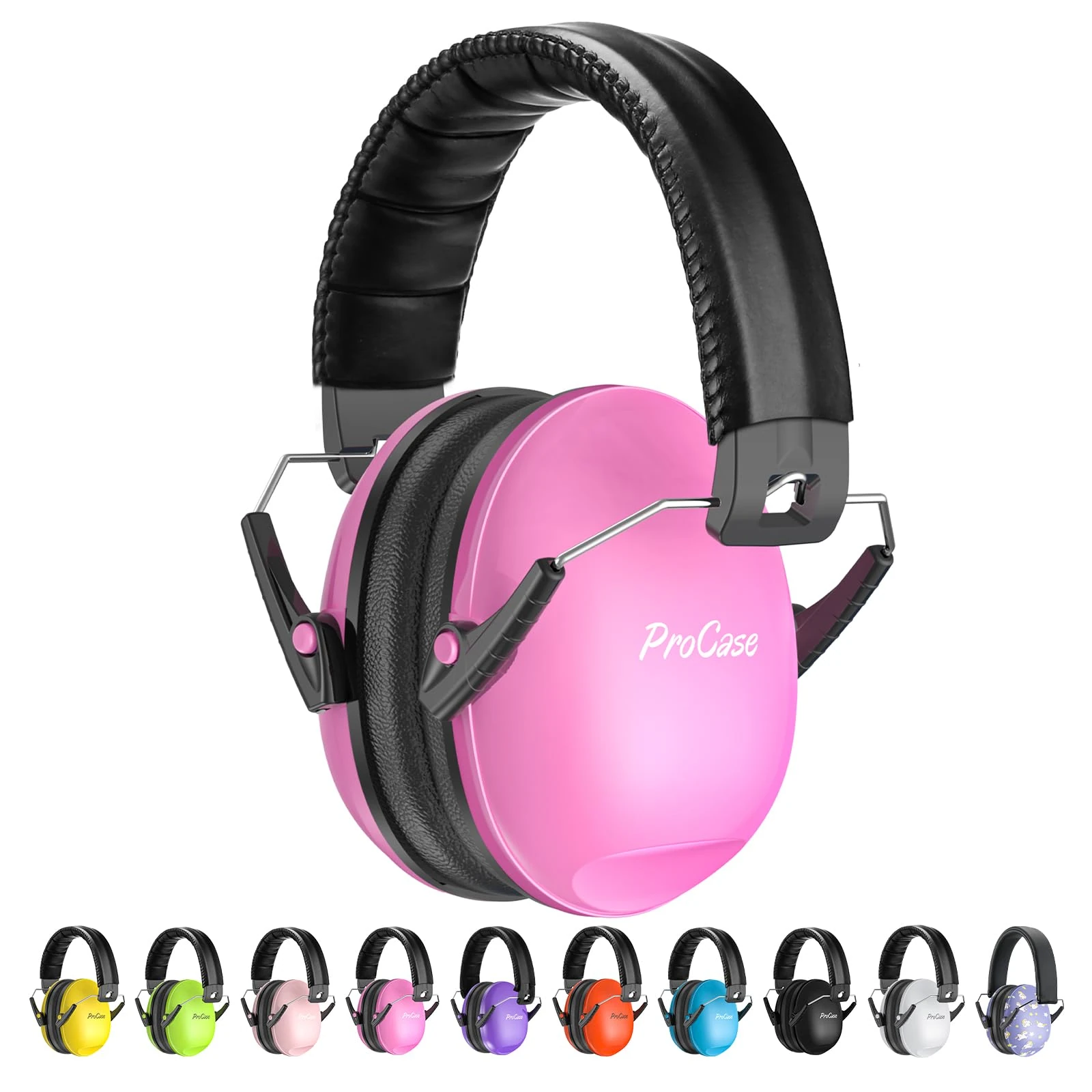 ProCase Ear Defenders Children, SNR 27dB Noise Cancelling Headphones for Kids Toddler, Kids Ear Defenders for Autism, Hearing Protection for Airplane Concert Fireworks -Pink
