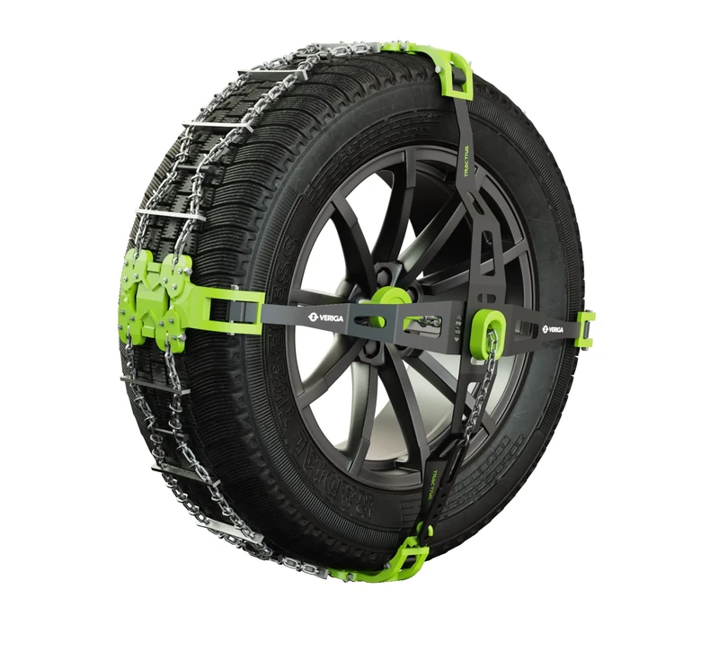 Veriga T-S30 Tractiva Sport Tread Snow Chains Set (1 Pair = 2 Pieces) Automatic Tension & Comfortable Installation for Cars and Electric Vehicles