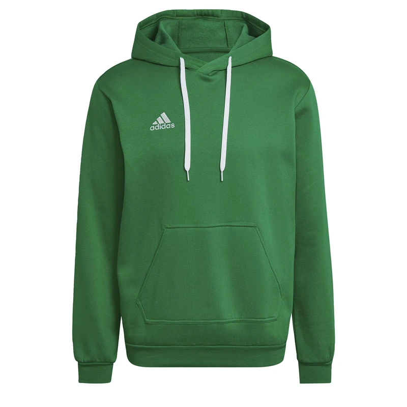 adidas Men's Entrada 22 Sweat Hoodie, Team Green / White, L