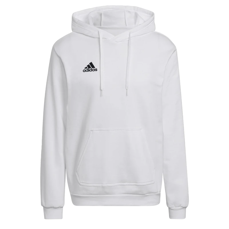 adidas Men's Entrada 22 Sweat Hoodie, White / Black, L