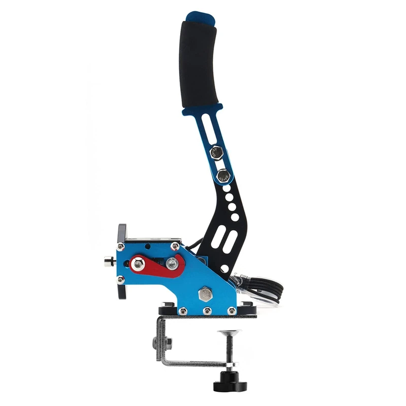 muge racing 64Bit PC USB Handbrake with Clamp for SIM Racing Games Logitech G27 G25 G29 T500 T300 FANATECOSW LFS DIRT RALLY.2, Blue
