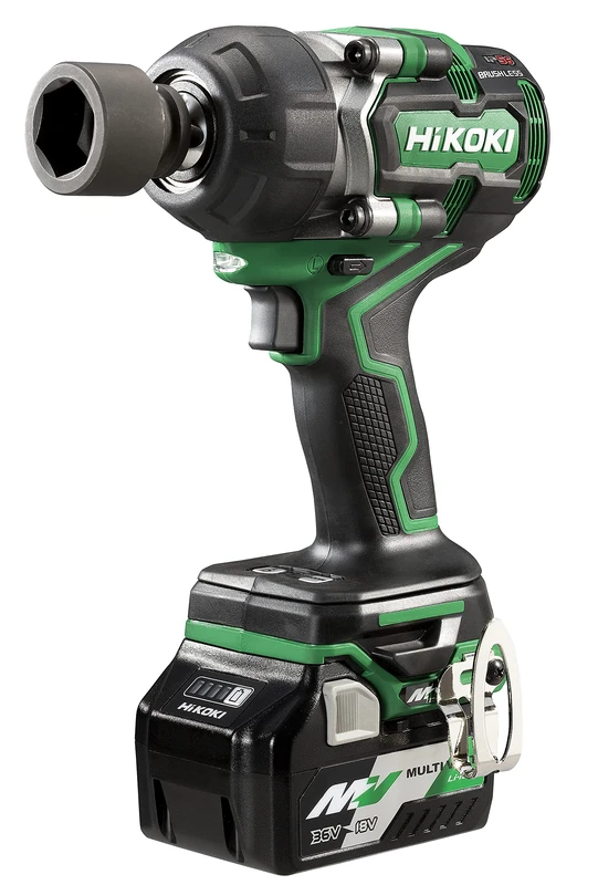 HIKOKI Akku Schlagschrauber WR36DEWRZ, 1/2" (36V, 2X 2,5 Ah Akku, Max. Festdrehmoment: 770 Nm, Bolzen und Muttern: M10-M24, 1050 Nm, Brushless, Zubehör: 2 Akkus, Ladegerät und HSCII Koffer)
