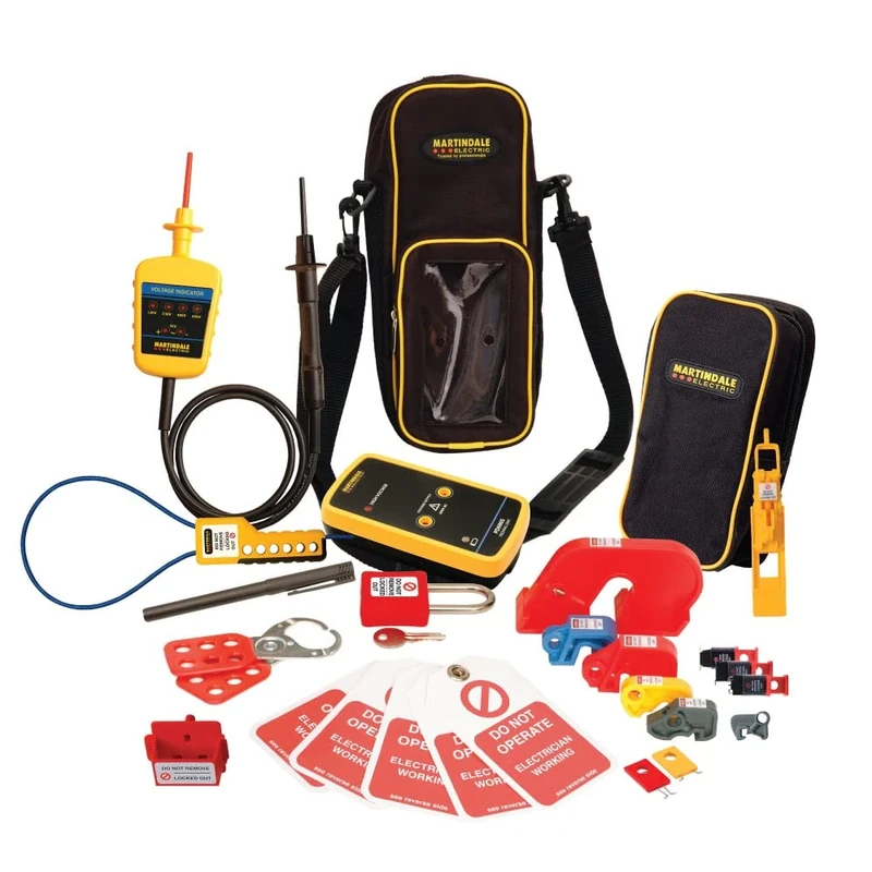 Martindale VIPDLOKPRO150-S Pro Lock Out Kit with Voltage Indicator and Proving Device, Yellow