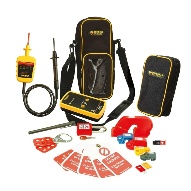 Martindale VIPDLOK138-S Lock Out Kit with Voltage Indicator and Proving Device, Yellow