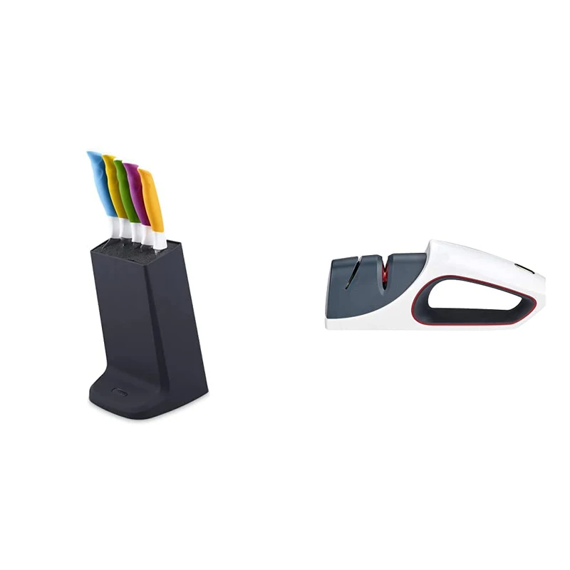 Zyliss E920247 Comfort 5 Piece Knife Block Set / E920199 Control Knife Sharpener | Bundle | 5 Year Guarantee